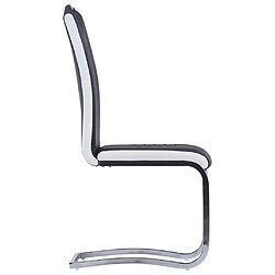 Acheter Decoshop26 Lot de 2 chaises de salle à manger cuisine cantilever design moderne synthétique noir CDS020377