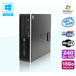 PC HP Compaq Elite 8100 SFF G6950 2,8 GHz 16Go 240Go SSD Wifi Graveur W7 Pro - Occasion