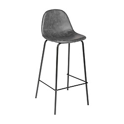 Atmosphera, Createur D'Interieur Lot de 2 tabourets de bar Vladi - gris - Atmosphera