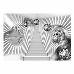 Paris Prix Papier Peint Escalier en Argent 105 x 150 cm