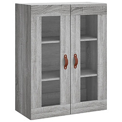 Acheter vidaXL Buffet haut Sonoma gris 69,5x34x180 cm Bois d'ingénierie