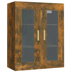 Maison Chic Armoire murale suspendue,Meuble de Rangement pour salon,cuisine Chêne fumé 69,5x34x90 cm -MN91200