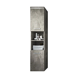 Auco Armoire de rangement Paso Hauteur : 160 cm Beton (gris) - Meuble de rangement haut placard armoire colonne