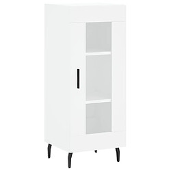 Maison Chic Buffet,Meuble de Rangement,commode pour salon,Cuisine Blanc 34,5x34x180 cm Bois d'ingénierie -MN80718 pas cher