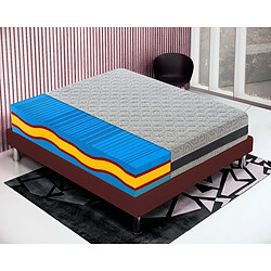 Materassi&Doghe Matelas 90x190 à mémoire de forme à cinq couches amovible modèle Arezzo