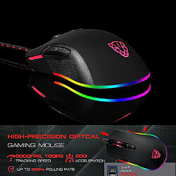 Universal V70 USB WIRED MICE PMW 3360 12000DPI 500GHz 7 BOUTON PUBG FPS MONDE GAMING ORDINET avec RVB Backlit pas cher