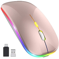 Universal YH-mise à niveau PC souris sans fil sans fil de fil de souris de souris sans fil de souris sans fil de souris, souris USB 2,4 g avec compatibilité USB Type-C récepteur avec ordinateur / PC