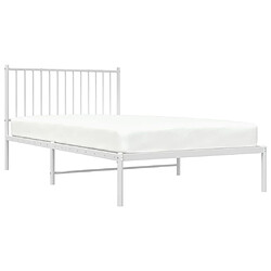 Avis Maison Chic Lit adulte - Cadre de lit métal avec tête de lit pour chambre blanc 107x203 cm -MN80073