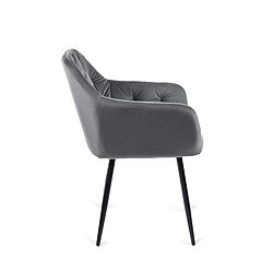 Avis Vivaldi Chaise VIKI Gris Velours