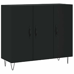 Maison Chic Buffet,Meuble de Rangement,commode pour salon,Cuisine noir 90x34x80 cm bois d'ingénierie -MN69676