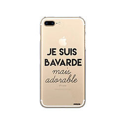 Coque iPhone 7 Plus / 8 Plus souple transparente Bavarde Mais Adorable Motif Ecriture Tendance Evetane. pas cher