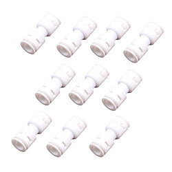 10pcs 1/4 ""adaptateur de connexion de robinet à tournant sphérique de tube d'eau à connexion rapide droit pas cher