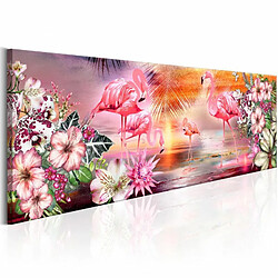 Paris Prix Tableau Imprimé Flamingoes Land 40 x 120 cm 