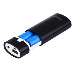 Wewoo Pour iPhone, Galaxy, Sony, HTC, noir Google, Huawei, Xiaomi, Lenovo et autres smartphones DIY 2x 18650 batterie non inclus 5600mAh Power Bank Shell Box avec sortie USB indicateur,