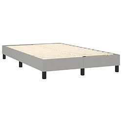 Sommier à lattes et matelas LED,Cadre à lattes de lit pour Adulte Gris clair 120x200 cm Tissu -MN40535 pas cher