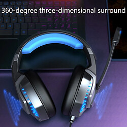 Acheter General Casque de jeu filaire , Coussin en mousse à mémoire de forme léger et ultra doux , Surround tridimensionnel intelligent , Casque gamer filaire avec son surround avec suppression du bruit(Bleu TYPE-C)