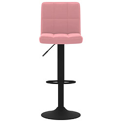 Avis vidaXL Tabourets de bar lot de 2 rose velours