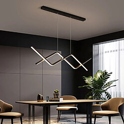 Avis Universalis Type Double S Pendant infiniment dimmable, réglable avec télécommande Black Long Pendant pour le salon, salle à manger