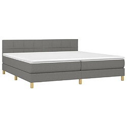 Avis Sommier à lattes,Cadre à lattes de lit et matelas et LED pour Adulte Gris foncé 200x200 cm -MN36745