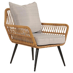 Mendler Poly-Rattan Ensemble HWC-N34, Balcon Set Garniture de jardin Chaise Table d'appoint ~ gris clair pas cher