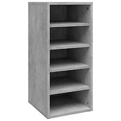 vidaXL Armoire à chaussures Gris béton 31,5x35x70 cm Bois d'ingénierie