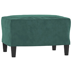 vidaXL Repose-pied Vert foncé 60x50x41 cm Velours