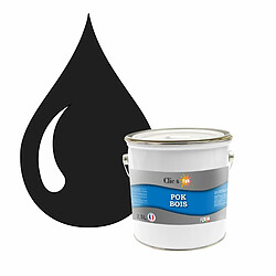 Pok Peinture de Finition Solvantée Laque Semi-Brillante Boiseries Intérieures et Extérieures - 2,5L - RAL 8022 - Brun Noir POK BOIS Marron : Peinture de Finition Solvantée Laque Semi-Brillante Boiseries Intérieures et Extérieures - 2,5L - RAL 8022 - Brun Noir