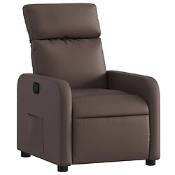 Maison Chic Fauteuil Relax pour salon, Fauteuil inclinable Marron Similicuir -GKD56278