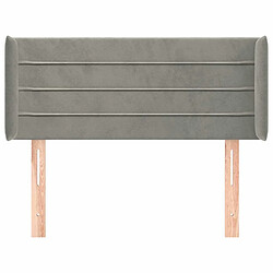 Avis Maison Chic Tête de lit scandinave avec oreilles,meuble de chambre Gris clair 93x16x78/88 cm Velours -MN90538