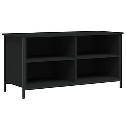 Maison Chic Meuble TV scandinave - Banc TV pour salon Noir 100x40x50 cm Bois d'ingénierie -MN21761