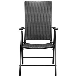 Avis Maison Chic Lot de 4 Chaises de jardin,Fauteuil d'extérieur Résine tressée Noir -MN91491