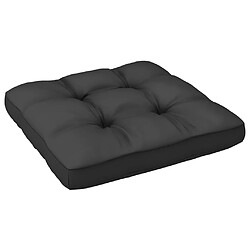 Acheter vidaXL Repose-pied de jardin avec coussin Noir Bois de pin massif