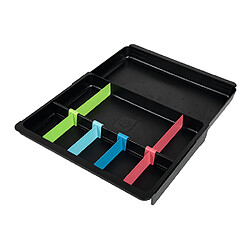 Organiseur trieur de tiroirs plastique Exacompta noir/assorti 