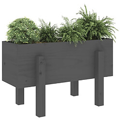 Avis Maison Chic Jardinière,Bac à fleurs - pot de fleur gris 62x30x38 cm bois massif de pin -GKD82512