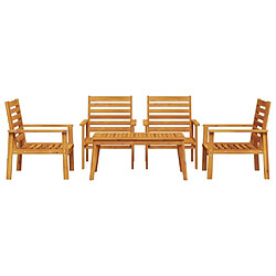 Avis Maison Chic Ensemble de salle à manger de jardin 5 pcs,Table et chaises d'extérieur bois d'acacia solide -GKD264600