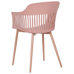 Beliani Chaise de salle à manger Set de 2 Rose BERECA pas cher