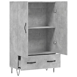 Maison Chic Buffet,Meuble de Rangement,commode pour salon,Cuisine gris béton 69,5x31x115 cm bois d'ingénierie -MN24273 pas cher