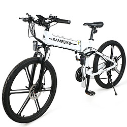 Avis Vélo électrique SAMEBIKE LO26-II-IT - moteur 500W batterie 48V10AH autonomie 40KM freins à disque mécaniques - Blanc