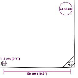 vidaXL Bâche 650 g / m² 2,5 x 3,5 m Vert pas cher