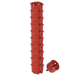 Boîtes appareillage DEBFLEX cloison sèche rouge avec scie cloche Lot de 10 