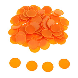 Avis 25MM barillet en plastique Coin Chip Money 100 barils un baril Concave Edge Orange