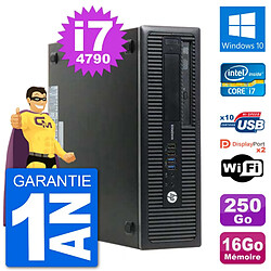 PC HP EliteDesk 800 G1 Core i7-4790 RAM 16Go Disque Dur 250Go Windows 10 Wifi · Occasion 