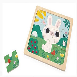 Juratoys-Janod Puzzle Lapin Blanc 9 pieces