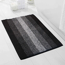 LUUCOZK Tapis de bain antidérapants absorbants à séchage rapide pour salle de bain - Noir-40x60cm