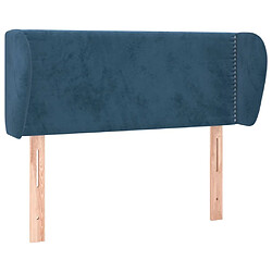 Tête de lit scandinave avec oreilles,meuble de chambre Bleu foncé 83x23x78/88 cm Velours -MN21304