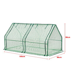 Avis Helloshop26 Châssis de jardin nissewaard à 2 fenêtres en acier et polyéthylène 180 x 90 x 90 cm vert 03_0008269