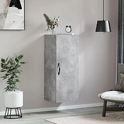 vidaXL Armoire murale gris béton 34,5x34x90 cm bois d'ingénierie 