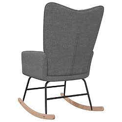 Acheter Maison Chic Chaise à bascule | Fauteuil Relax, design moderne Gris foncé Tissu -GKD68140