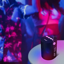 Enceinte Sans-fil Bluetooth LED Multicolore Radio FM Port USB micro SD LinQ Noir pas cher