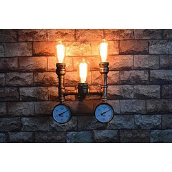 Avis Stoex Applique Murale Vintage de 3 Lumières Lustre Tuyau Robinet Finition de Fer pour bar salon et chambre à coucher